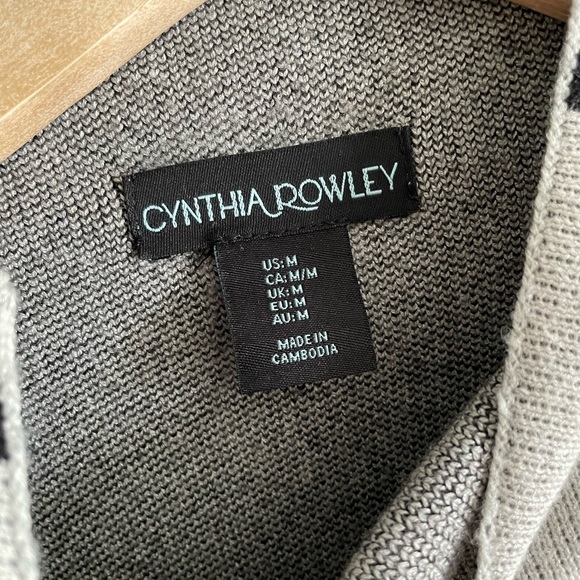 Cynthia Rowley mockneck patterned sweater - Picture 3 of 5